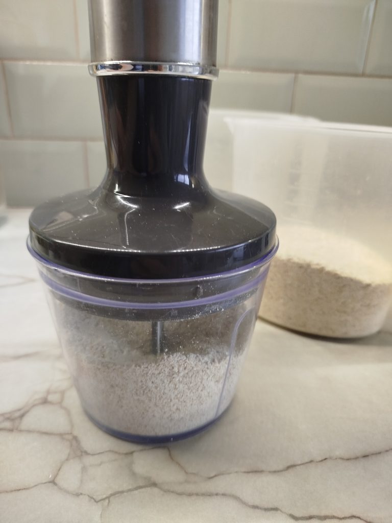 Grind the rolled oats